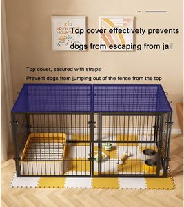 Su misura stile classico in metallo cane cane a prova di fuga Pet <span class=keywords><strong>recinzione</strong></span> per piccoli gatti e cuccioli solido tubo quadrato scatola di imballaggio - Product Image 4