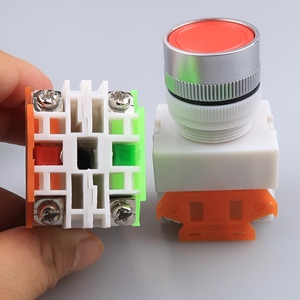 LAY37-11BN สวิตช์ปุ่มกดแบบหัวแบน ล็อคตัวเอง 220V สีแดง 1NO 1NC - Product Image 6
