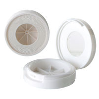Boîtier compact rond vide en plastique pour fond de teint BB/CC avec couvercle transparent – Vente en gros