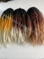 Cheveux synthétiques Ombre Marley Twist Afro Kinky Bulk pour tresses, 8, 12, 18, 24 pouces, 100g/paquet, 30 mèches, pour tresses cubaines au crochet et tresses Ghana