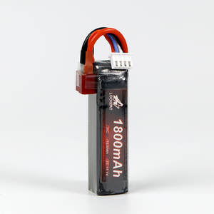 Looybat 1800มิลลิแอมป์ต่อชั่วโมงแบตเตอรี่ลิเธียมไอออน11.1โวลต์3วินาทีแบตเตอรี่ลิเธียมไอออนขนาดยาว3วินาทีปืนของเล่นเจลบลาสเตอร์พร้อมปลั๊กตัวทีสำหรับเด็ก - Product Image 1