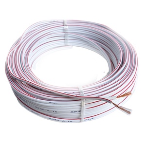 Venta caliente <span class=keywords><strong>blanco</strong></span> y rojo CCA 20awg 2 Core altavoz alambre PVC chaqueta transparente Audio <span class=keywords><strong>Cable</strong></span> OEM disponible entrega rápida - Product Image 1
