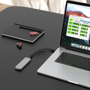 Sarung Hard Drive eksternal SSD M.2, kualitas tinggi paduan seng 10Gbps USB C 2230/2242/2260/2280 PCIe m-key - Product Image 6