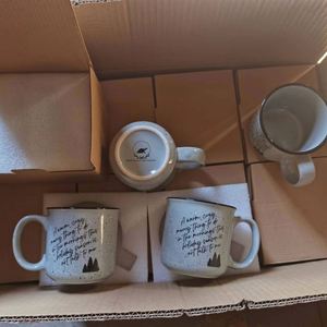 แก้วกาแฟเซรามิกแบบคลาสสิค ขนาด 420 มล. 15 ออนซ์ ลายจุดสไตล์วินเทจ สำหรับแคมป์ปิ้ง แก้วสโตนแวร์ สลักลายได้ตามสั่ง ของขวัญแก้วกาแฟสำหรับแคมป์ไฟ - Product Image 5