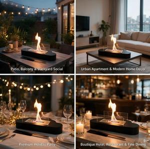 <span class=keywords><strong>Chimenea</strong></span> de Mesa Metálica con Combustible de <span class=keywords><strong>Bioetanol</strong></span>, <span class=keywords><strong>Chimenea</strong></span> de Etanol sin Humo para Interiores/Exteriores, <span class=keywords><strong>Chimenea</strong></span> de Mesa de <span class=keywords><strong>Alcohol</strong></span> para Fiestas - Product Image 2