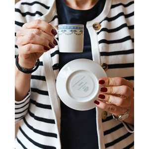 Service à café turc Richard Ginori Elena 12 tasses avec décoration Manuela 0g pour les fêtes et les occasions spéciales - Product Image 1