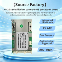 Sistema de Gestión de Baterías YuBo Balance BMS 6S-20S LiFePO4 Li-ion 40A 50A 60A 80A 100A con Placa PCB de Aluminio FR4
