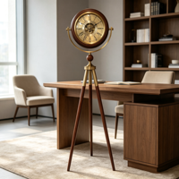 Nouvelle Horloge de Sol en Métal au Design Original 2025, Style Art Déco, Aiguille Simple en Fer pour Chambre, Horloge sur Pied