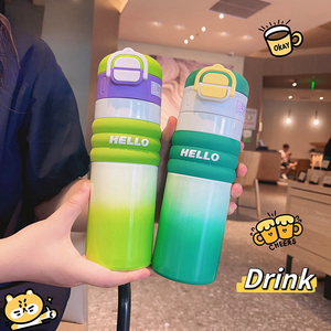 J12 Tazza Personalizzata con Logo 520ml Creativa con Colore Sfumato HELLO Panda Thermos in Acciaio Inox 316 Bottiglia Termica - Product Image 3