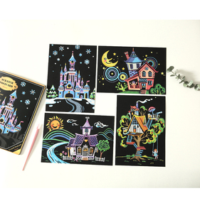 YUELU – Nouveauté ! 4 tableaux à gratter personnalisables pour enfants, jouets éducatifs, dessins magiques à gratter arc-en-ciel pour enfants, cadeau idéal - Product Image 4