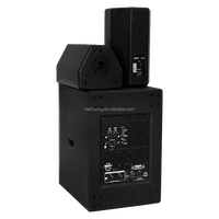 Système de sonorisation PA actif professionnel 2.1 Classe D DSP 500W 55Hz-18KHz Bois/Métal Extérieur Équipement audio professionnel Noir CE