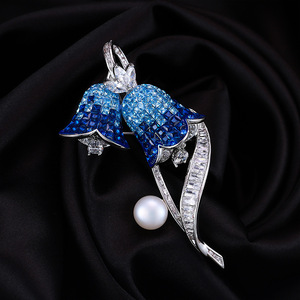 Broche clochette en laiton colorée haut de gamme, accessoire vestimentaire pour <span class=keywords><strong>femme</strong></span>, cadeau de mariage, anti-ternissement, unique - Product Image 4