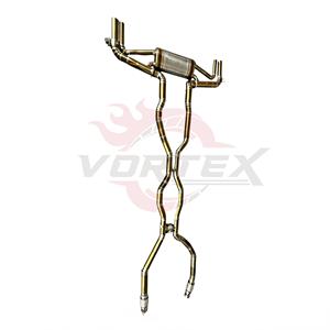 Échappement à soupapes Vortex personnalisé en titane doré pour Benz GLE63S AMG 5.5L BiTurbo 2023-2026 avec quatre sorties arrière dorées Mod - Product Image 5