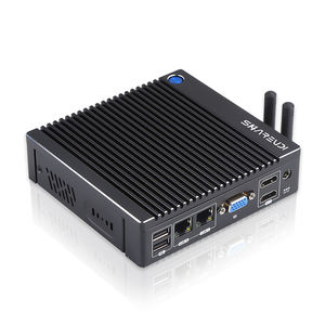 Mini PC sin ventilador IOT <span class=keywords><strong>de</strong></span> borde ultra compacto, <span class=keywords><strong>estación</strong></span> <span class=keywords><strong>de</strong></span> <span class=keywords><strong>trabajo</strong></span> N3150 J6412 para POS KIOSK, señalización <span class=keywords><strong>Digital</strong></span>, Mini PC Industrial sin ventilador Dual Nic - Product Image 1