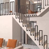 Ensemble complet de rampes d'escalier au design moderne pour la maison