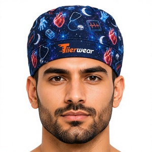 Casquettes chirurgicales pour hommes Tiierwear, sublimation, imprimées sur mesure, en tissu Oxford, respirantes, réglables, pour infirmiers et hôpitaux - Product Image 1
