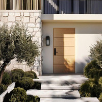 Portes d'entrée en bois massif sur mesure pour projets de villas