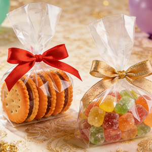 Sacchetti OPP Trasparenti per Confezionare Caramelle, Biscotti, Regali, Sacchetti in Cellophane con Chiusura <span class=keywords><strong>a</strong></span> Filo Metallico - Product Image 1