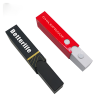 Boîte d'emballage résistante aux enfants, faite à la main, personnalisée, 0,5 ml, 1 ml, avec fenêtre et EVA