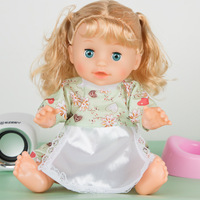 Poupée bébé Fat Boy pour jeu d'imitation, robe de princesse parlante, jouet en plastique pour enfants avec fonction clignotante, cadeau du Nouvel An