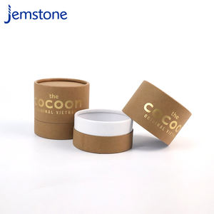 Boîte cylindrique en carton kraft écologique avec logo imprimé personnalisé, emballage de tube en papier cosmétique - Product Image 4