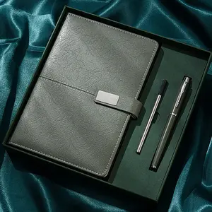 Set di scatole regalo in pelle per Notebook e penna personalizzabile per forniture per ufficio