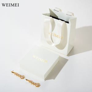 Custom Logo Eco-Friendly <b>Book</b> Shape White Paper Jewelry Packaging <b>Box</b> for Earring Necklace Ring Bracelet - Product Image 5