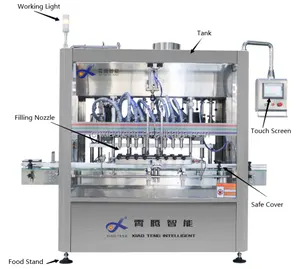 10ml-2500ml Liquid Automatic Electric 4 Nozzle Piston Spray Paint Can Shampoo Oil Honey Syrup Filling Machine