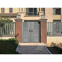 Portail Coulissant Extérieur en Aluminium Durable et Élégant pour Allée de Maison, 6 Pieds, Revêtement Poudré, Commande Automatique