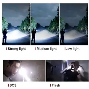 Không Thấm Nước 3000 Cao Lumens USB Có Thể Sạc Lại Chiến Thuật Đèn Pin Xhp50 Đèn Pin Mạnh Mẽ Nhất Xách Tay LED Đèn Pin Ngoài Trời