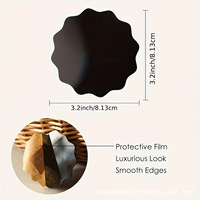 Marque-places en acrylique miroir à bords ondulés dorés, lot de 20, inscriptibles à la main, étiquettes nominatives DIY pour la décoration de tables de mariage et de fête