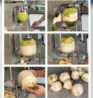 Nieuwste Ontwerp Volautomatische Kokosnoot Peeling En Trimmen Machine Groene Kokosnoot Dunschiller