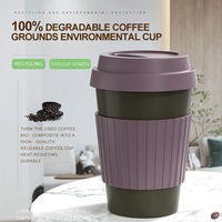Gobelet à café en PLA biodégradable Smooth Sip Tasse à café glacé réutilisable sans BPA Tasse de voyage à café chaud parfaite pour cappuccino 12 oz