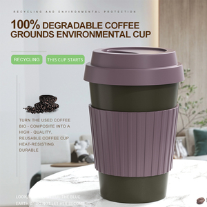 Mịn <span class=keywords><strong>SIP</strong></span> phân hủy sinh học PLA Cà Phê Cốc BPA miễn phí tái sử dụng cà phê đá cốc cà phê nóng du lịch Mug hoàn hảo cho cappuccino 12 oz - Product Image 2