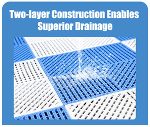 100% PVC <span class=keywords><strong>plastique</strong></span> anti-dérapant tapis d'entrée Installation facile carrelage intérieur imbriqué pour douche baignoire sol <span class=keywords><strong>solide</strong></span> tapis <span class=keywords><strong>de</strong></span> salle <span class=keywords><strong>de</strong></span> <span class=keywords><strong>bain</strong></span> - Product Image 4