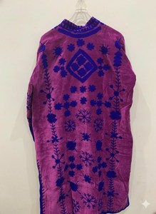 เสื้อคลุมกำมะหยี่ปักลายสีม่วง งานแฮนด์เมดสไตล์ซูซานี คิโมโน โบโฮ เหมาะเป็นของขวัญสำหรับเธอ - Product Image 5