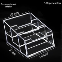 Porte-cartes de visite et boîte de rangement en plastique acrylique, support de bureau personnalisé à fente unique, rangement transparent, design simple, Chine