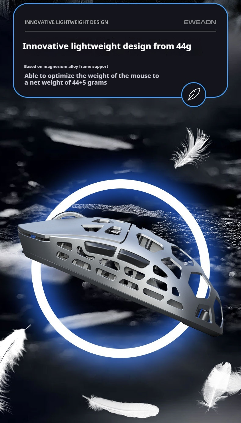 EWEADN L1マグネシウム合金RGBワイヤレスゲーミングマウス8K FPS軽量