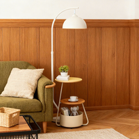 Lampadaire sur mesure avec table d'appoint, logo couleur OEM, éclairage décoratif multi-scènes pour la maison
