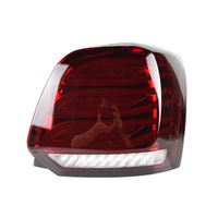 12V LED-Rückleuchten für VW Polo 2011-2017 Neue Rote ABS-Heckleuchten LED-Rücklichter mit Lauflicht-Blinker und Bremslicht