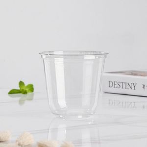 Oferta de Verano: Vasos de Plástico PET en Forma de U con Logotipo Personalizado, Aptos para Alimentos, de 8oz, 10oz y 12oz, Desechables, para Té de Burbujas con Pajita y Tapa - Product Image 2