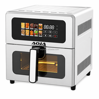 Friteuse à air multifonctionnelle carrée en acier inoxydable 8L, système de cuisson rapide haute puissance, sans huile, 80 % moins de graisse, tiroir antiadhésif