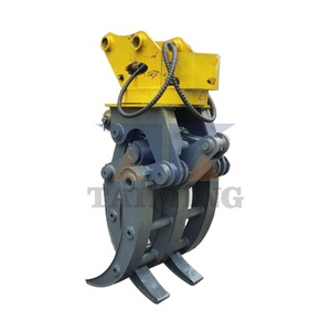 Mini escavatore benna denti frantoio Log smistamento Grapples sega presa escavatore idraulico rotatore secchio di presa - Product Image 1