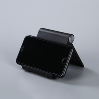 Support de téléphone pliable noir réglable, support de bureau universel pour téléphone et tablette