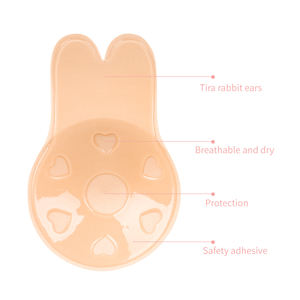 Rabbit Ear Adhesive Nipple Covers Sticky Push-up Brust straffung Pasties BH-Pads Unsichtbare rücken freie Stoff-Nippel abdeckung für Frauen - Product Image 5