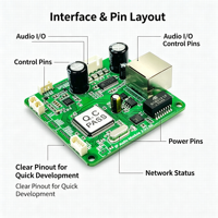 SINREY SIP2403V Papan Pengembangan Audio Jaringan Catu Daya POE Protokol SIP Modul Interkom Siaran OEM
