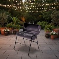 Barbecue extérieur professionnel en gros pour restaurants, modèle tonneau, au charbon de bois