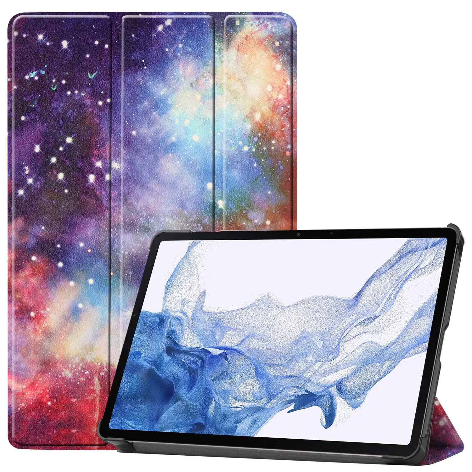 Print Pattern Magnet Slim Trifold Stand Leather Case Tablet Cover for Samsung Galaxy Tab S8 2022 11inch