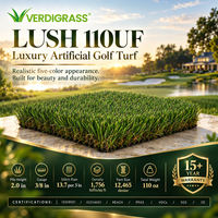 Gazon artificiel Lush 110UF, économiseur d'eau, résistant aux UV, gazon synthétique pour les pelouses de Californie et du sud-ouest