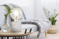 Lampe Edison artisanale TSINYE Fusion avec support en béton, lampe de bureau minimaliste industrielle, lampe décorative